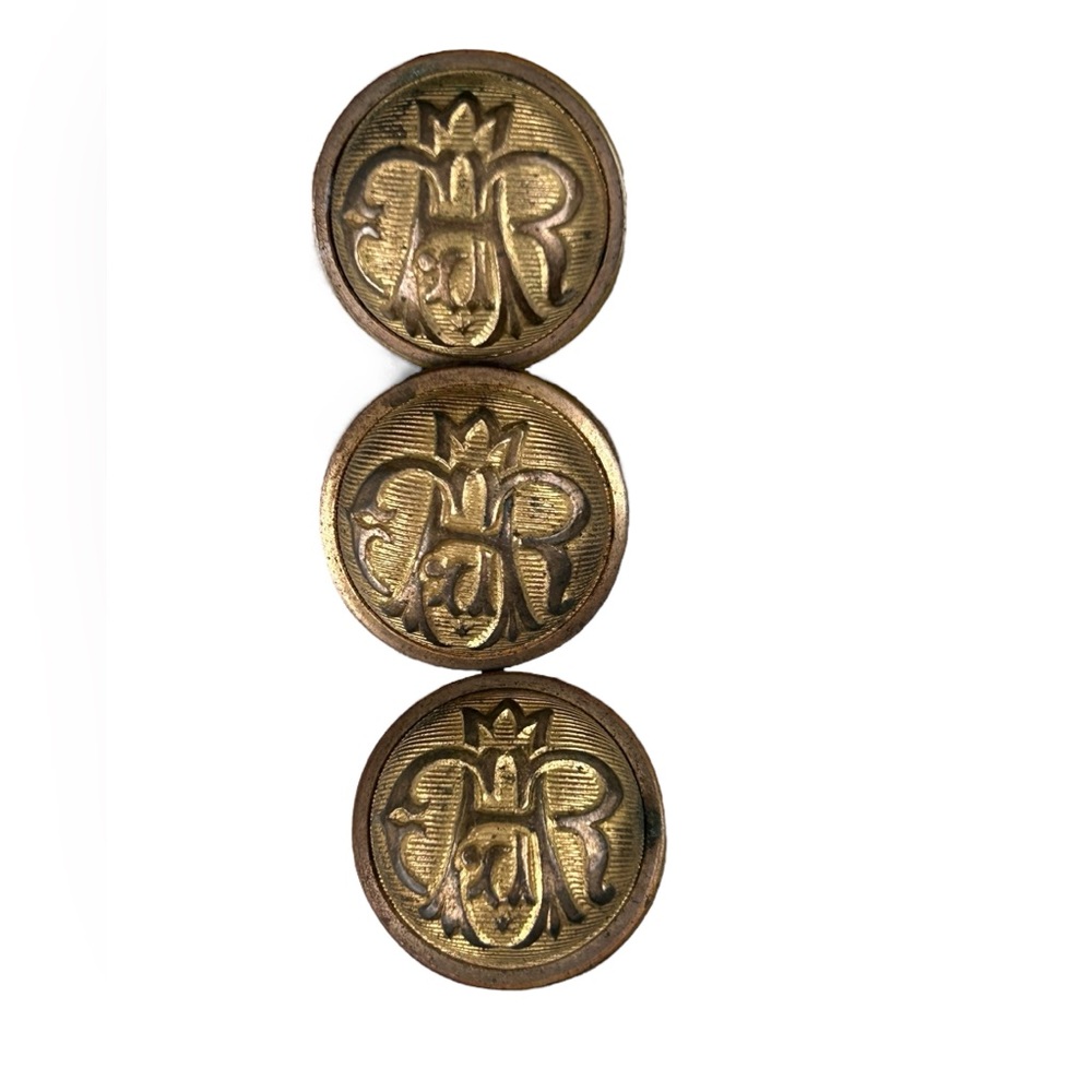 3 MATCHING G.A.R. GRAND ARMY OF THE REPUBLIC, BRASS DOME BUTTONS
